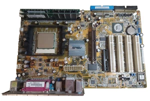 Original ASUS K8V-X SE Motherboard Mainboard + IO Shield + AMD Sempron + 1GB RAM - Bild 1 von 4