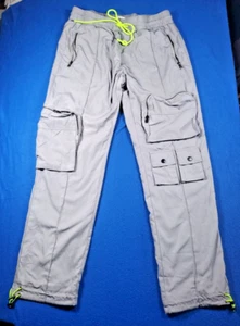 EPTM The Perfect Example Cargo Pants L-34 Khaki Tan Campus Jogger Stack Pocket - Picture 1 of 19