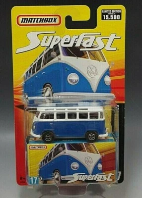 2006 火柴盒 #17 大众运输巴士蓝色 L.E. 全新带盒状况 — 第 1/3 张图片