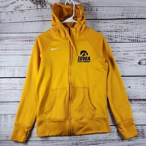 Sudadera con capucha Nike Therma-Fit Iowa Field Hockey para mujer S amarilla cremallera completa 2015 defectos - Imagen 1 de 11