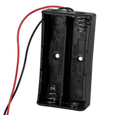 18650 Battery Holder 3.7V 2 Cell Series Plastic Cell Case Spring Wire Leads DIY - Image 1 of 4