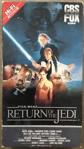 Star Wars Return Of The Jedi 1986 VHS Movie Tape CBS Fox Video Hi-Fi Red Label - Picture 1 of 5