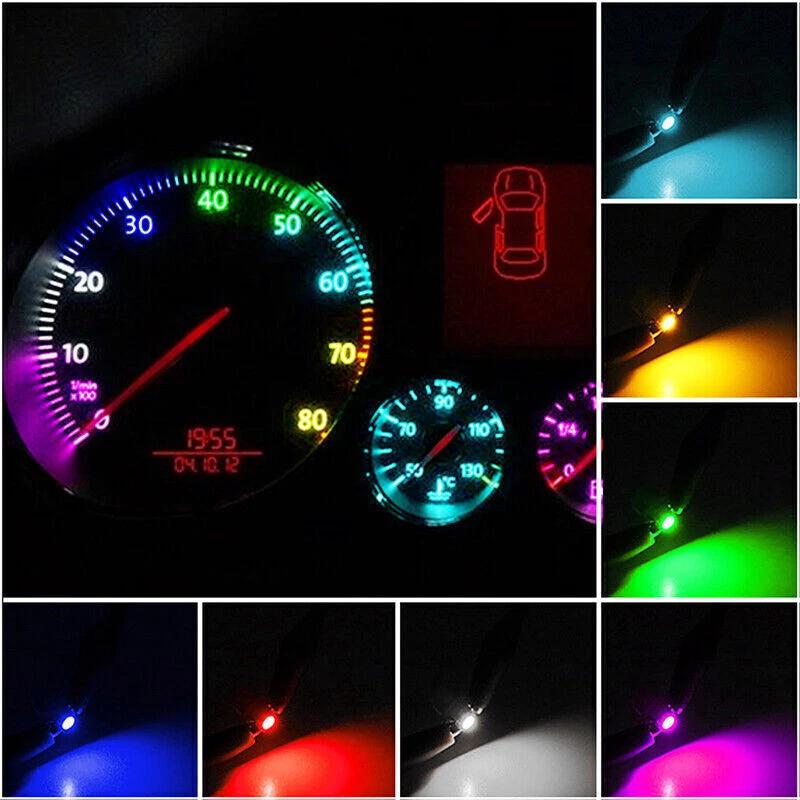 10/20pcs T3 Neo Wedge Auto Car Instrument Cluster Panel Lamps Gauge LED Bulbs . - Image 1 of 4