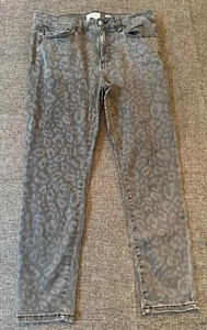 Jeans skinny Miss Me denim vita media alla caviglia grigio stampa leopardata donna - Foto 1 di 10