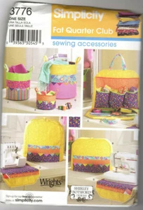 Simplicity Fat Quarter Club Pattern 3776 Sewing Accessories cover basket - Picture 1 of 2