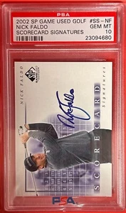 2002 SP Game Used Golf Nick Faldo Scorecard Sig #SS-NF PSA 10 - Picture 1 of 2