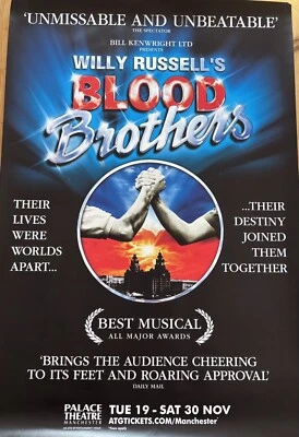 Blood Brothers Musical Theatre Poster 51 x 76cm. Palace Theatre Manchester 2024. - Image 1 of 2