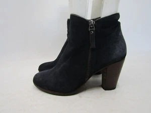 NDC Womens Size 37 EUR Black Suede Zip Ankle Fashion Boots - Picture 1 of 11