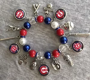 Chicago cubs beaded charm bracelet world series - Picture 1 of 2