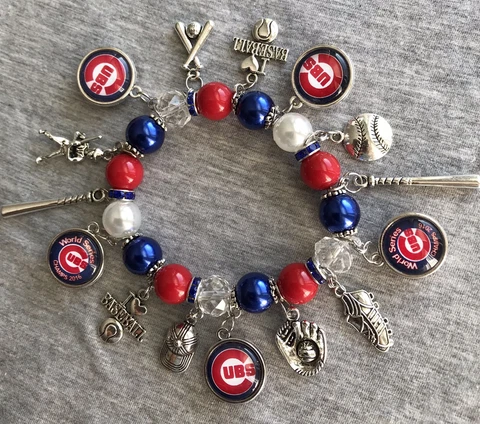 Chicago cubs beaded charm bracelet world series Cover