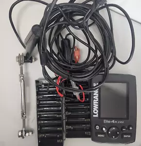 Lowrance Elite 4x DSI Fishfinder Sonar Profundidad Alarma Unidad Cabezal Transductor Sin Probar - Imagen 1 de 5