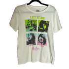 The Beatles Let it Be Cream koszulka z Johnem, Paulem. Ringo, George rozmiar XL