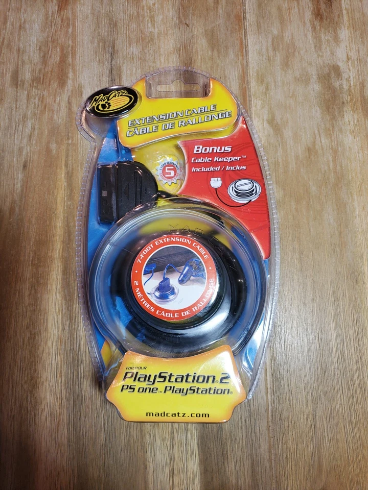 全新密封 MAD CATZ PS2 PlayStation 2 延长线 带奖励电缆 Keeper — 第 1/1 张图片