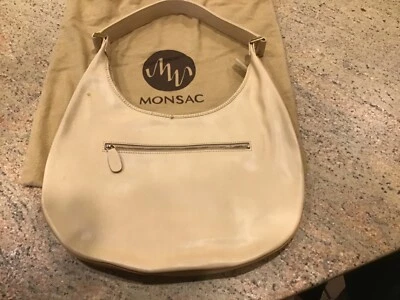 CLASSIC MONSAC SMOOTH Beige GENUINE LEATHER hobo shoulder bag - Image 1 of 4