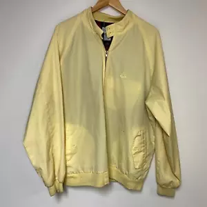 Vintage IZOD Jacket Yellow Windbreaker Golf Coat Golfing Vtg - Picture 1 of 2