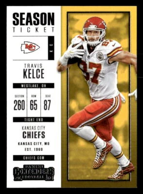 Travis Kelce 2017 Panini Contenders Card #68 Kansas City Chiefs - Image 1 of 2