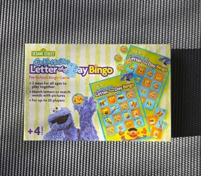 Sesame Street Pre-School Game Cookie Monster Letter Of The Day Bingo 4+ Roseart  - Image 1 of 4