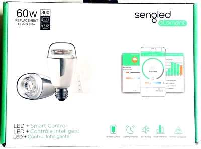 Sengled Element 60W A19 KIT W' HUB  Dimmable LED Light Bulb White New - Image 1 of 4