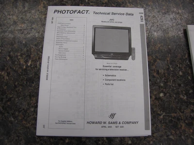 Sams Photofact 4281 Technical Service Manual for JVC AV-27015, AV-27020 - Image 1 of 2