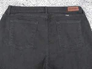 Wrangler Jeans Womens 16 Black High Rise Bold Boot Bootcut Stretch Denim 34x33 - Picture 1 of 11