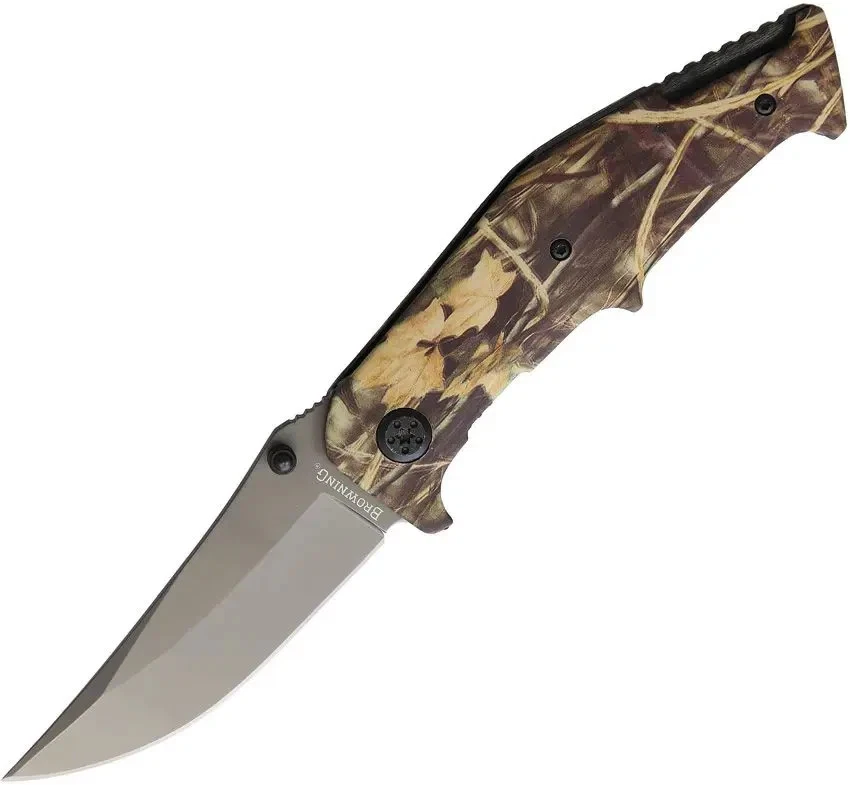 Browning Camo Linerlock Assisted Opening Knife Titanium Coated Blade with Clip - Image 1 of 1