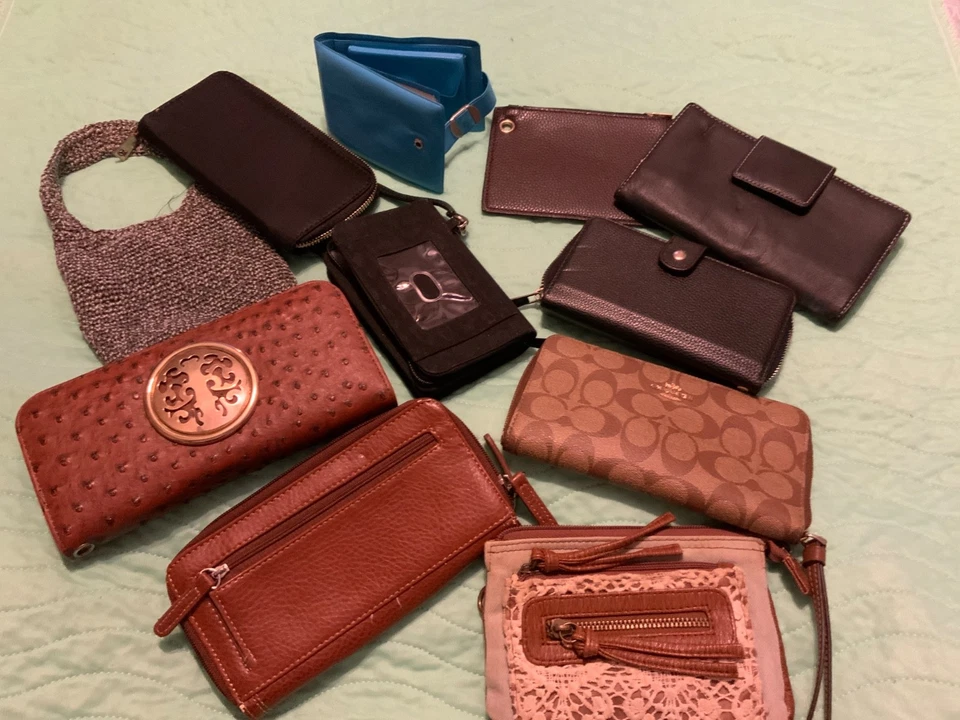 11 Various Name Brand,  Plus Other Wallets, Wristlets, & More - Image 1 of 1