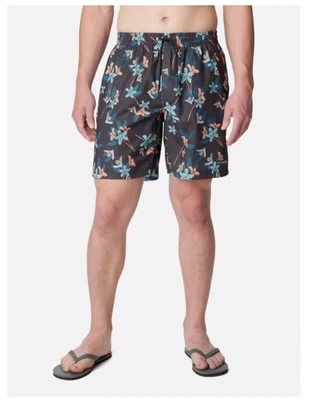 Pantalones Cortos Columbia Para Hombre Calce Regular con Cordón XL Gris Floral Elástico Foto 1 de 4