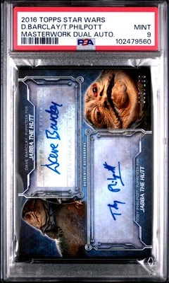 Barclay / Philpott - 2016 Star Wars Masterwork Dual Autograph   PSA 9  #5/199 - Image 1 of 2
