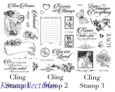 Набор графических марок 45 Mon Amour No1,2 и 3 высокого качества! Юбилейное валентиновое сердце - Изображение 1 из 4