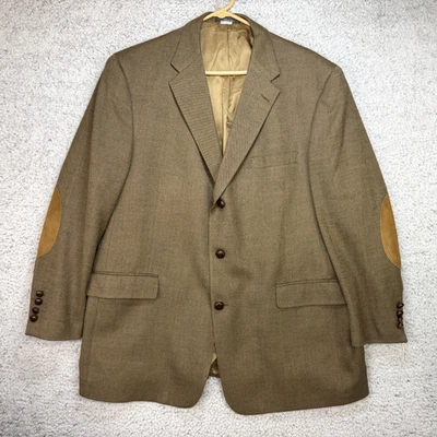 Chaqueta Abrigo Deportivo De Colección Austin Reed 48R Lana Tweed Blazer Gamuza Parches en el Codo Foto 1 de 4