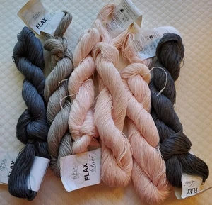FIBRA NATURA Flax Lace Yarn 100% Linen Lace Weight New 100g 547Yds - Picture 1 of 15
