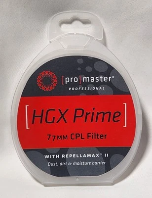 Promaster HGX Prime 77mm Circular Polarizer CPL Filter + Repellemax II - Image 1 of 4