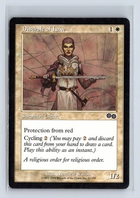 (4x) DISCIPLE OF LAW – MTG Magic the Gathering Card – Urza's Saga – Common - Image 1 of 4