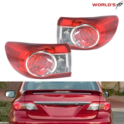 Par de luces traseras exteriores rojas para Toyota Corolla 2011-2013 pasajero + lado del conductor Foto 1 de 4