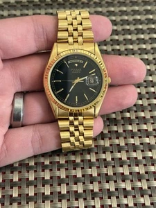 Vintage Pulsar By Seiko Presidential Day Date V544-8A40 Gold Men’s Watch - Picture 1 of 5