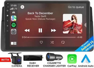 DAB+ Eonon E46X7 Android 14 Autoradio Navi CarPlay Für BMW 3er E46 316i 320d 330 - Bild 1 von 4