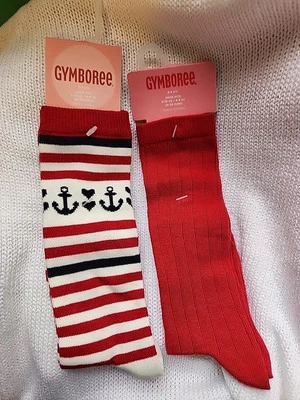 NWT Gymboree Bon Voyage  Sz 3-4  Knee Socks 3T-4T Anchor Cruise Nautical - Image 1 of 4