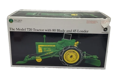 Ertl Precision #18 John Deere Model 720 Tractor 80 Blade 45 Loader #15186 #252 - Image 1 of 4