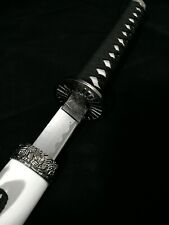 NEW JAPANESE TRADITIONAL SAMURAI KATANA NINJA SWORD 38.5" DRAGON WHITE SCABBARD