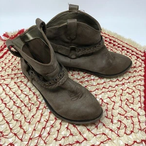 Stride Rite Ryley Sky Libra Distressed Brown Ankle Cowgirl Boots Youth SIZE 2M - Picture 1 of 7
