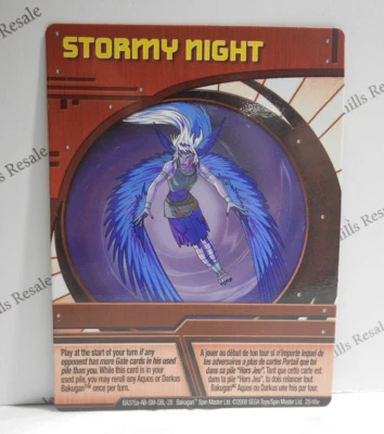 Bakugan Card - Stormy Night - Red Ability Card - BA375a - 28/48e - 2008 - Image 1 of 2