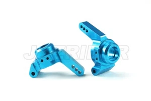 Brazos de nudillo de buje trasero de aluminio Jazrider (azul) para chasis Tamiya TT-02B/DF02