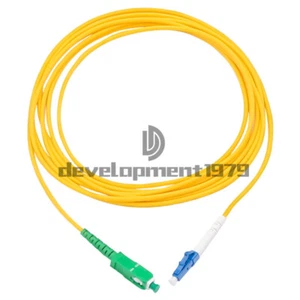 Cordon patch fibre 10 mètres 9/125 Simplex SC/APC vers LC/UPC SM mode unique - Photo 1/10