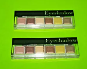 LOT OF 2  City Color Eye Shadow 6 Color Palette #2  (Greens & Browns) Sealed/New - Picture 1 of 2