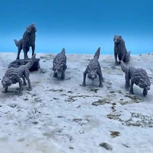 Dire Wolf / Wolves - Fantasy Resin Printed D&D miniatures 28mm, Epic Miniatures - Picture 1 of 11