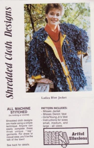 Artfull Illusions - SHREDDED Cloth Designs JACKET VEST - Sz S-L - Picture 1 of 1