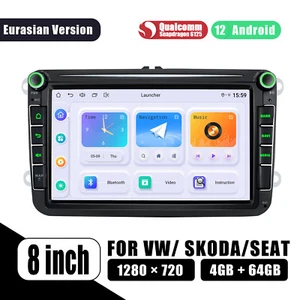 Android 12 JOYING 8 Zoll 2DIN Autoradio GPS NAVI für VW Golf Passat B6 3C Touran - Bild 1 von 16