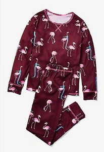 NEW Justice Girls 2 Piece PJs Pajamas Pink Flamingo Top & Pants Set 10 16 18 yr - Picture 1 of 1