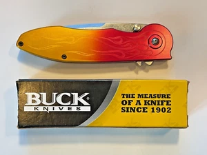 NOS BUCK SIRUS 297 Knife Made USA Discontinued Assist Open Aluminum Handles Mint - Picture 1 of 21
