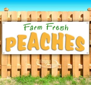 Peaches Advertising Vinyl Banner Flag Sign Many Sizes Available USA - Picture 1 of 6
